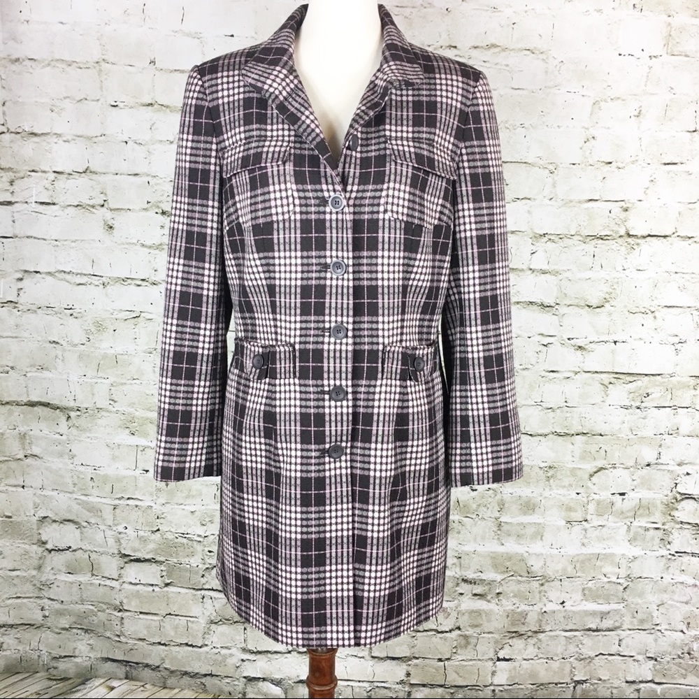 Worthington Plaid Coat (Size M)